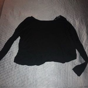 Black knit  crop top